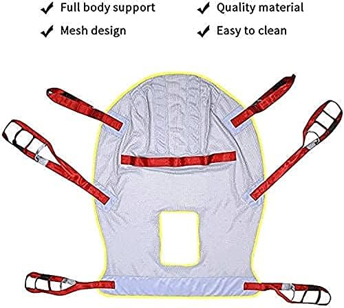 Transfer Nursing Sling Lift Toileting Sling, Large Mesh Sling for Shower Full Body Sling with Opening Toileting Hoist Sling for Elderly, Disabled