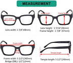 Eyekepper 4 Pack Ladies Reading Glasses - Oversized Square Design Readers for Women
