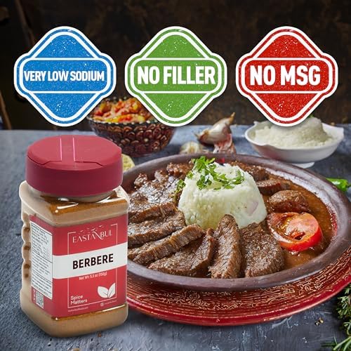 Eastanbul Berbere Spice Blend, 5.3oz Berbere Spice Ethiopian Authentic Mix, Berbere Seasoning Medley, AKA, Barbere, For Exotic Ethiopian Cooking & Much More
