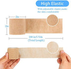 12 Pack Self Adherent Cohesive Wrap Bandages 2 Inches X 5 Yards,First Aid Tape, Elastic Self Adhesive Tape, Athletic, Sports wrap Tape, Bandage Wrap for Sports, Wrist, Skin Colour Athletic Tape