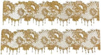 Crystalline Lace Shiny Gold Edible Sugar Cake Lace Strips Ready to Use Handcrafted Decoration with 3D Effect…
