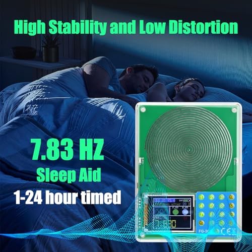 Portable Signal Generator Schumann Resonance 0.01Hz-20kHz,1.8 Inch TFT Display Schumann Wave 7.83Hz Sleep Aid Stable Low Frequency Oscillator for Physics Lab, Research and DIY Electronics Projects