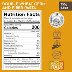 Morelli Mafalda Pasta, High Fiber Mafaldine Pasta, Imported from Italy (Ricciolina, Reginette With Bran and Double Wheat Germ) - 8.8 oz / 250 g (Pack of 2)