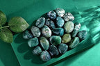 QINJIEJIE 0.9LBS Aquatic Agate Polished Stones Tumbled Crystals Bulk Gemstones Healing Crystal Rocks Set Decorative Landscape Quartz Bottom Decoration Reiki Natural Stone for Vase Meditation Gifts