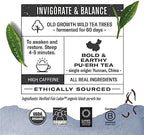Numi Organic Emperor's Pu-erh Tea, 100 Tea Bags, Aged Fermented Yunnan Black Tea, Caffeinated