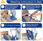 Patient Lift Slings for Home Use,Transfer Aids for Disabled and Elderly, Divided Leg Sling with Head Support,Sling for Toileting, Supports up to 500 lbs (Large)