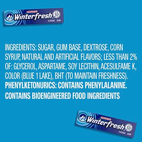 Winterfresh Wrigley's Chewing Gum Bulk Pack, 5 Sticks Per Pack (Pack of 40)