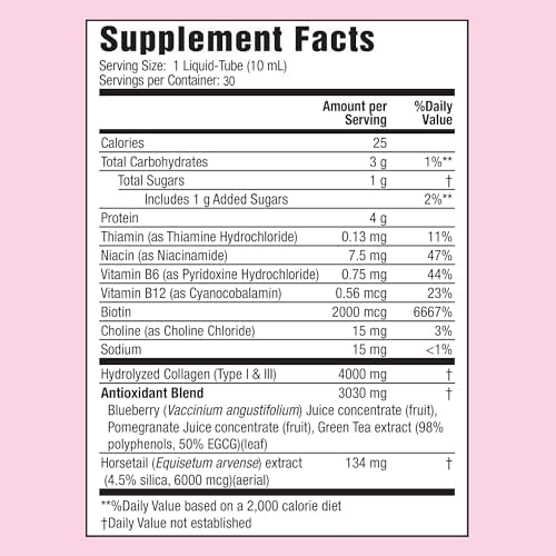 Applied Nutrition Liquid Collagen Strawberry & Kiwi, 10mL (30 Count) (2 Pack)