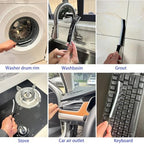 7 Pcs Hard Bristle Crevice Cleaning Brush Set - for Grout, Tight Spaces & Gap Cleaning, Deep Reach Narrow Scrubber Tools for Bathroom Tiles, Kitchen Sink, Window Tracks & Car Vents, Home Essentials