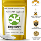 Organic Sulfur Crystals | 99.9% Pure MSM Crystals for Joint Support, Recovery, Hair, Skin & Nails | 90 Servings | 1 lb Bag