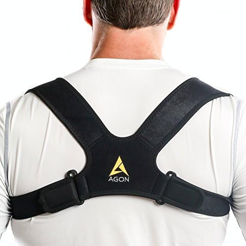 Agon® Posture Corrector Clavicle Brace Support Strap, Posture Brace Medical Device to Improve Bad Posture, Thoracic Kyphosis, Shoulder Alignment Upper Back Pain Relief for Men and Women