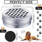 Oudain 12 Pack Dog Scent Work Tins, Dog Scent Training Box, Pet Nose Metal Container with 12 Magnetic Dots, Smell Training Kit Smell Canisters Aluminum Cans for Pet (Hexagon)