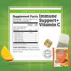 Twinings Superblends Immune Support+ Herbal Tea with Vitamin C, Ginger & Mango Flavoured Green Tea, 16 Tea Bags (Pack of 6), Naturally Caffeine-Free, Enjoy Hot or Iced, 96 Teabags