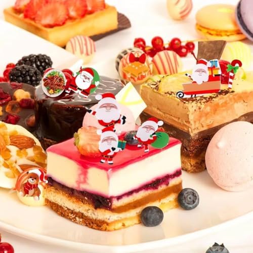 300 Edible Christmas Santa Children's Kids Party Decorations Style for Fairy or Cupcake Cake Toppers on Wafer/rice Paper
