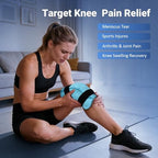 Comfytemp 3D Knee Ice Pack Wrap for Injury Reusable Gel, Knee Cold Pad Brace Physical Therapy for Meniscus Tear, Leg Pain, Replacement, Arthritis, Muscle Recovery, After Surgery Use