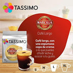 Tassimo Marcilla Cafe Largo Large Breakfast Coffee Capsules T-Discs 5 Pack, 80 Drinks