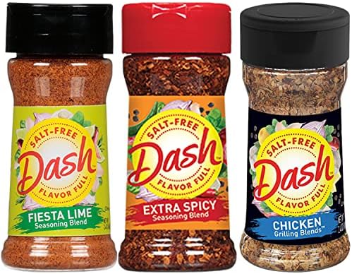 Mrs Dash Seasoning Salt Free Variety Pack, 12 Bottles Complete Set, A Healthier Option Salt Free Spices, Mrs. Dash No Salt Seasoning with Measuring Spoon by Erbies