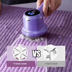 Rechargeable Fabric Shaver with LED Display, 3-Speed Electric Lint Remover for Clothes and Furniture (White)-WDED