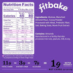 FitBake Keto Low Carb Fudge Brownie Baking Mix | 1g Net Carbs Per Serving | No Added Sugar | Zero Sugar & Gluten Free Desserts, Naturally Sweetened Keto Snack 9.5oz