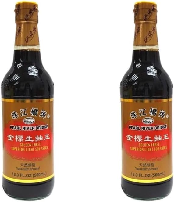 Pearl River Bridge Golden Label Superior Light Soy Sauce 16.9 fl. oz x 2 Bottles