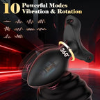 Rumpo Prostate Massager Anal Plug Vibrator, Remote Control Male Sex Toy Wearable Butt Plug Vibrating with 10 Vibration & Rotating Modes, Hands Free Bondage Gear for Man Women & Couples