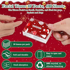 40 Pack Christmas Pocket Tissues 3 Ply Mini Travel Facial Tissues with 4 Festive Designs, Merry Christmas Individual Tissues Packs for Holiday Party Favors, Stocking Stuffers, Xmas Gifts Bulk