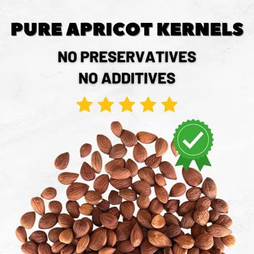 Berrilys Organic Bitter Apricot Kernels - USDA Certified Organic Bitter Apricot Seeds - Natural & Non-GMO, Premium Quality Kernals, No Sulfur or Additives - 16 oz