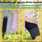 Kids Wrist Support Brace (Set of 4) - 2 Black, 1 Pink, 1 Gray for Left & Right Hand, Youth/Child Sports & Daily Activities, 13x3 Inches