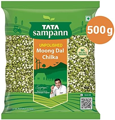 Tata Sampann Indian Pulses High Protein Moong Dal Chilka/Green Gram