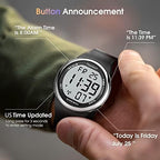 Atomic Talking Watch Sets Itself for Visually impaired or Seniors LCD Big Number Easy-to-Read Talking Watch for Elderly