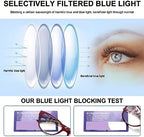 COJWIS 5 Pack Reading Glasses for Women Blue Light Blocking Computer Readers with Spring Hinge Anti Eye Strain Eyewear