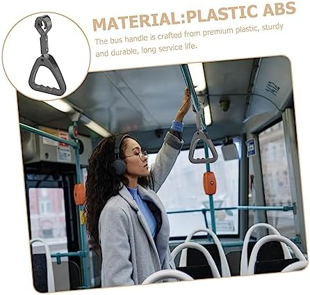 Handlebar Grips Automotive Grab Handles Handlebar Grips Handle for Subway Handle Hand Triangle Ring for Car Subway Handle Armrest Hand Strap Bus Wristband Elder Grey Plastic Abs