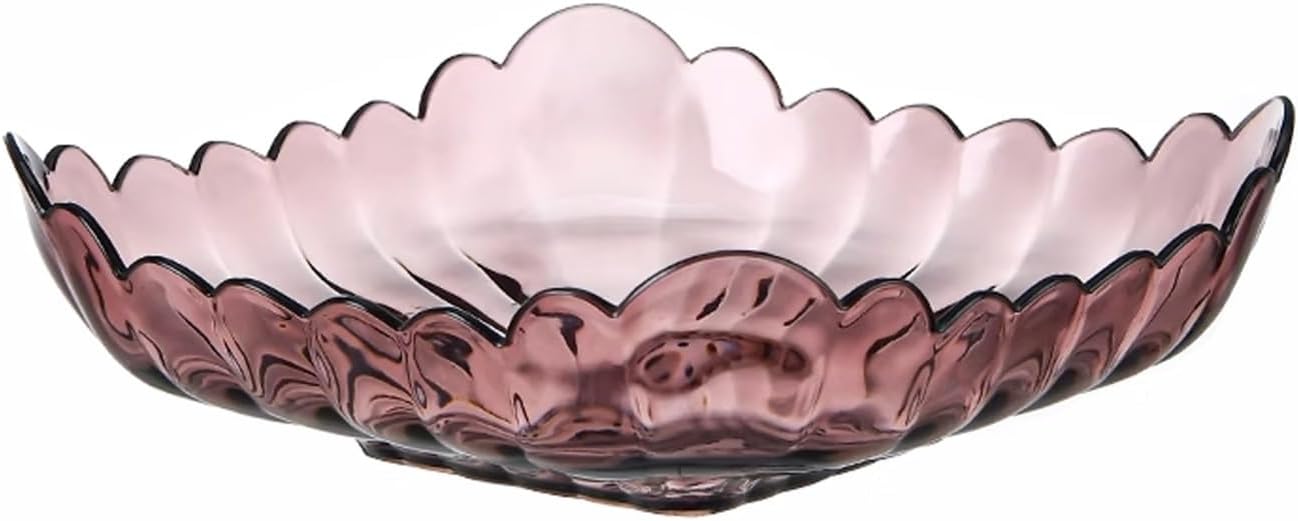 Fruit Bowls 4 PCS Transparent Creative Fashion Home Fruit Basket Fruit Basket Snack Living Room Coffee Table Dried Fruit Snack Bowl Blue Pink Fruit Tray fruit basket (Color : B)