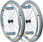 Lightweight 24" X 1 3/8" Wheelchair Wire Spoke Wheel With Soft Roll Tire