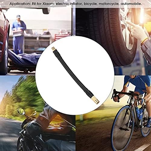 Tire Air Pump Hose Replacement, 6.3in Electric Bike Pump Hose, Multipurpose Tire Inflator Extension Tube Replacement for Electric Inflator, Motorcycle, Automobile