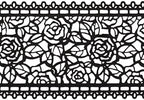 Funshowcase Large Pre-Made Ready to Use Edible Cake Lace Rose Blossom Black 14-inch 10-piece Set