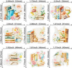 Gyufise 54Pcs Edible Book Club Cupcake Toppers I Love Reading Cupcake Picks Water Paper Book Club Cake Decorations for Library Theme Baby Shower Kids Birthday Party Supplies