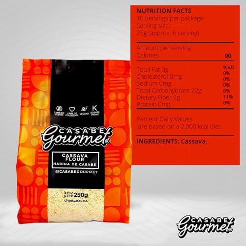 Casabe Gourmet Large Cassava Flour- (8.81 oz) – Vegan, Gluten Free Organic & Low Carb Casabe Made of Cassava Flour | Healthy Snack Option | Made in Venezuela
