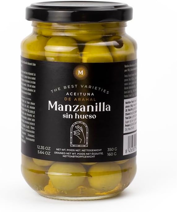 Triana Olivas by Don Gastronom. Pitted Manzanilla Olives. 350g (12.35oz).