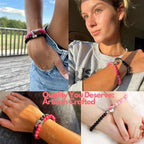 Set Of 2 Couples Bracelet Magnetic Healing Natural Bead Stone Stretch Bracelet Unisex Anniversary, Friendship, Valentine, Christmas Gift