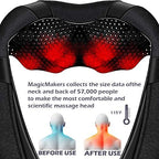 Mothers Day Gifts for Mom Wife Women, Fathers Day Dad Husband Men Gifts, Shiatsu Neck Back and Shoulder Massager with Heat for Pain Relief Deep Tissue, Birthdays, Valentine’s Day, Christmas gift