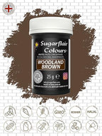 Sugarflair 5249 Paste Colours-Pastel Brown-25g, Woodland Brown