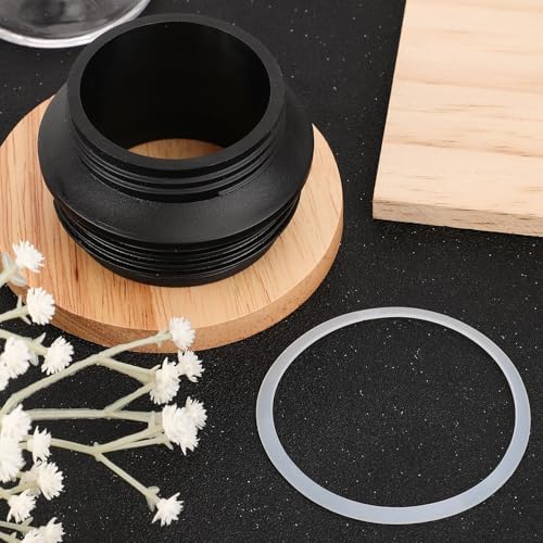 Bottle Adapter, Plastic Water Bottle Adapter Bottle Lid Adapter for Cirkul to Yeti Rambler 12 18 26 36 46 64 oz (Black)