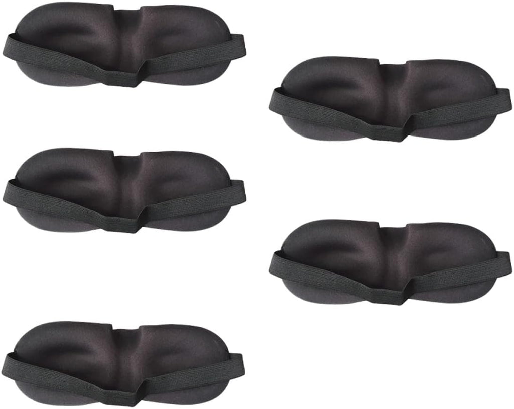 FRCOLOR 5pcs Light Blocking Sleep Masks Adjustable Breathable Cotton Eye Covers Soft Household Sleeping Masks for Men and Women Night Use