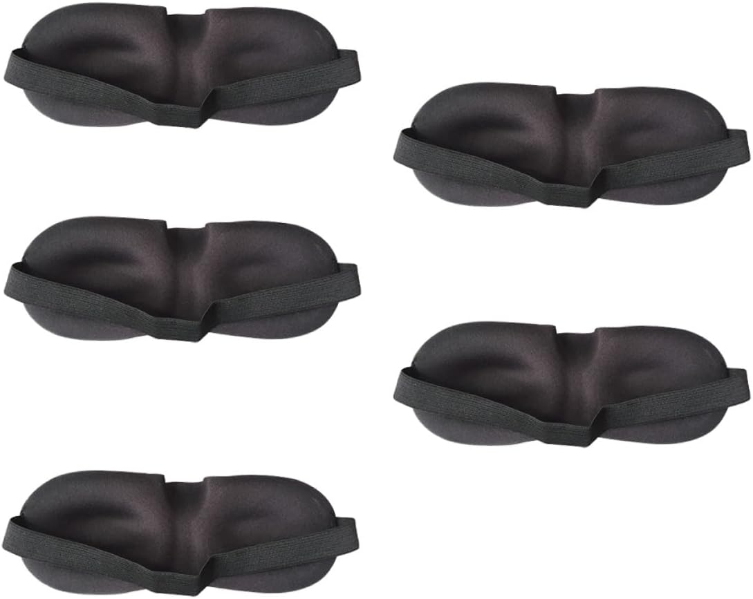 FRCOLOR 5pcs Light Blocking Sleep Masks Adjustable Breathable Cotton Eye Covers Soft Household Sleeping Masks for Men and Women Night Use
