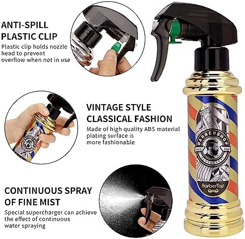 CGBARBER Hair Styling Tools Set, 5 Pieces Salon Tool Kit, Including Spray Bottle, Cleaning Brush, Mix Comb for Beauty Salons Home Use