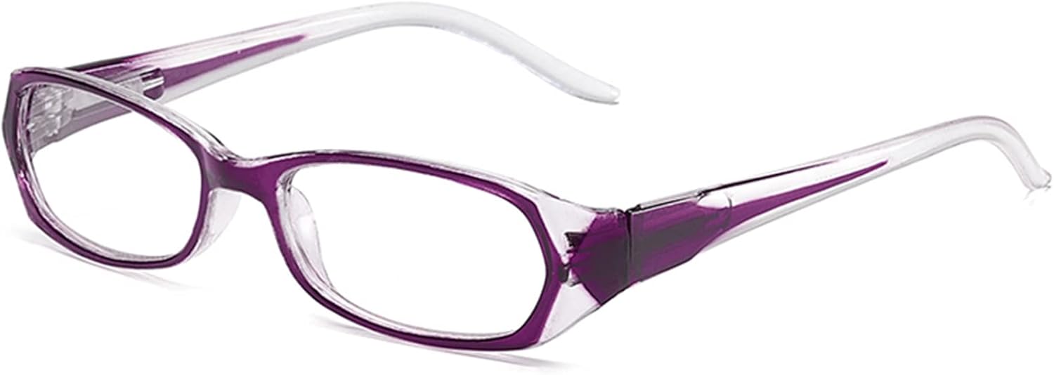 Fashion Reading Glasses with Spring Hinges for Men Women,Lightweight Computer Readers (Color : Purple, Size : 3.5+)