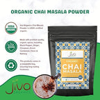 Jiva Organic Traditional Masala Chai Tea Powder Spice Blend 3.5 Ounce - Made with All Organic Spices - Easy Indian Tea Preparation