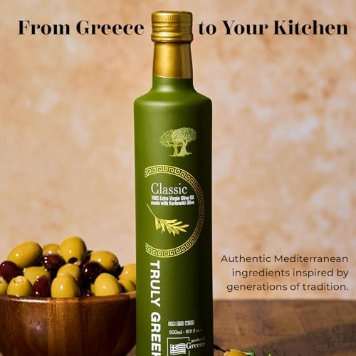 TRULY GREEK Flavors of Greece Gift Box - Premium 0.2 Athenolia Single Varietal Extra Virgin Olive Oil & Honey Balsamic Vinegar, Cold Press Greek Olive Oil - Low Acidity, High Polyphenols Gourmet Mediterranean Gift Set