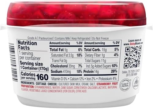 Daisy Brand Strawberry Single 4% Cottage Cheese, 6.0 Oz